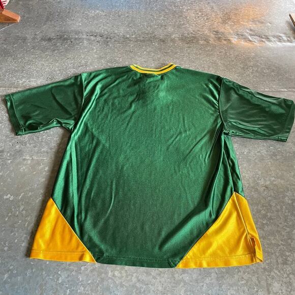 Vintage Nike Team Union Made USA Letter P Jersey Medium Green Yellow UFCW Labor - Picture 9 of 12